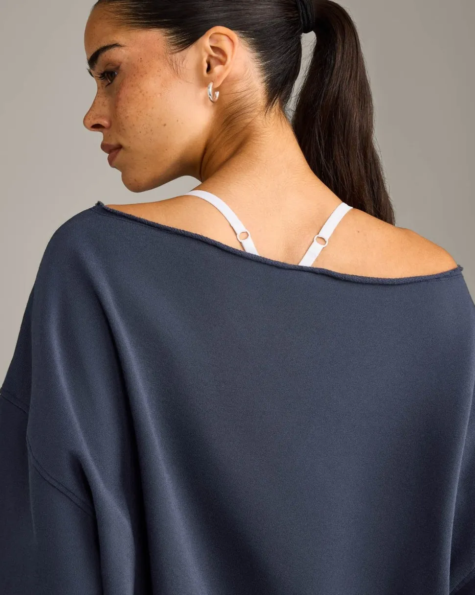 Raw Cut Lounge Off-The-Shoulder Sweatshirt