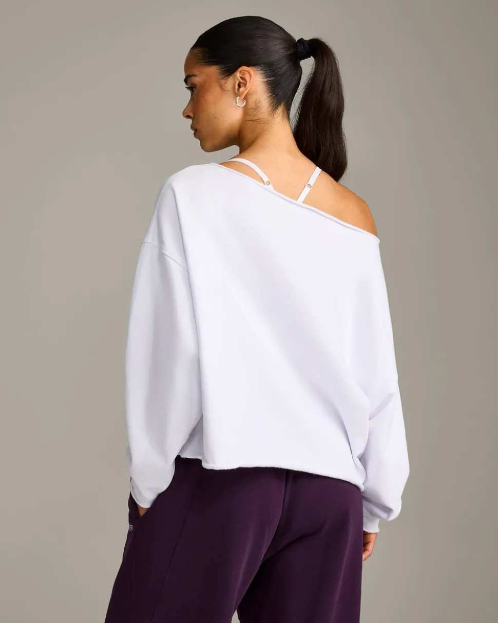 Raw Cut Lounge Off-The-Shoulder Sweatshirt