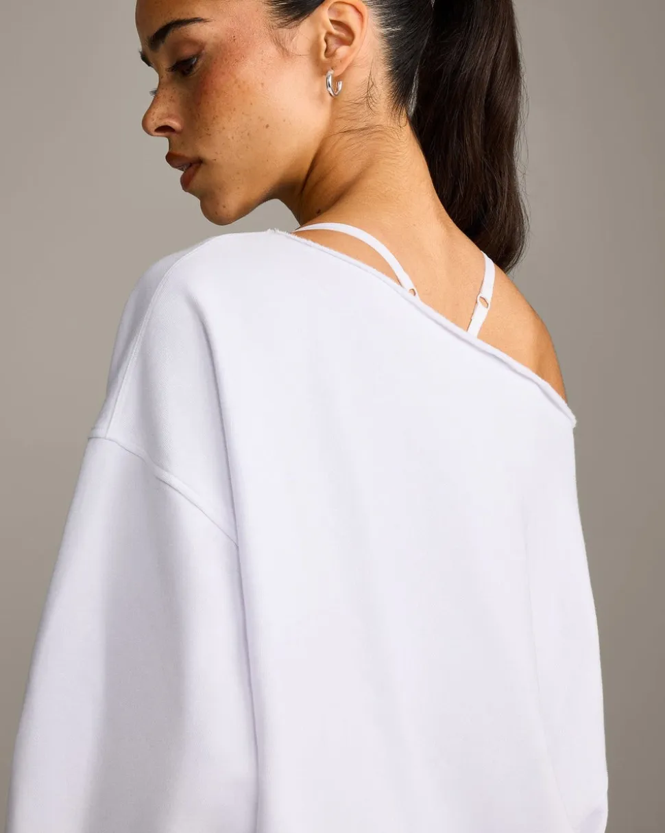 Raw Cut Lounge Off-The-Shoulder Sweatshirt