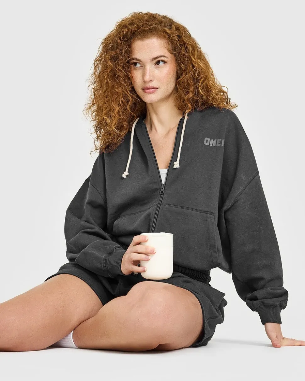 Raw Lounge Oversized Zip Hoodie