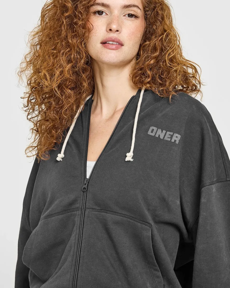 Raw Lounge Oversized Zip Hoodie