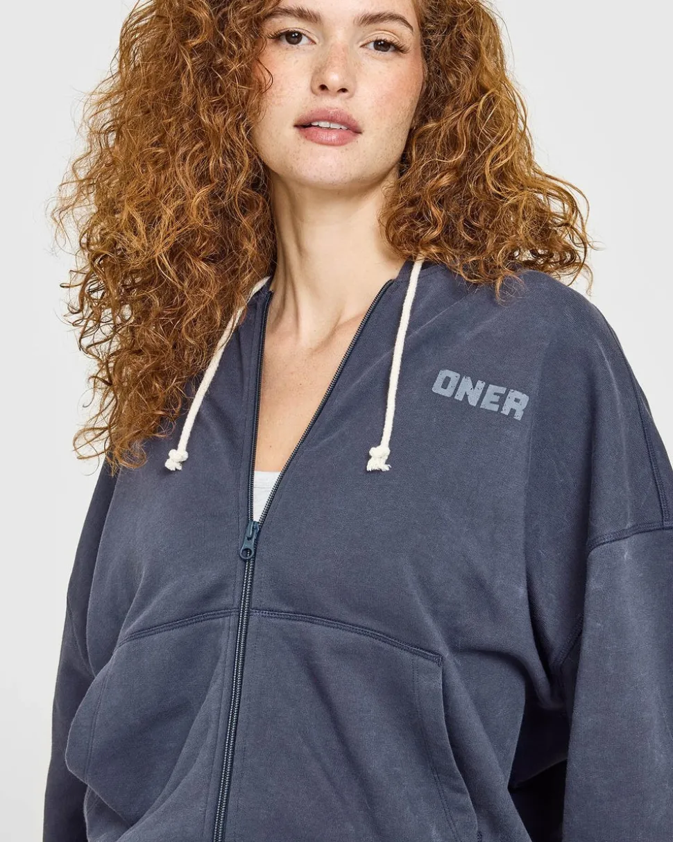 Raw Lounge Oversized Zip Hoodie