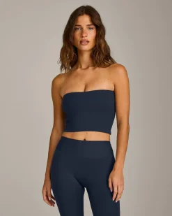 SoftMotion™ Bandeau Mid Vest with Built in Bra Shelf with Grey Logo