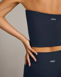 SoftMotion™ Bandeau Mid Vest with Built in Bra Shelf with Grey Logo