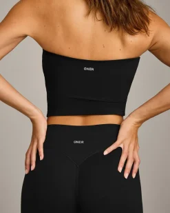 SoftMotion™ Bandeau Mid Vest with Built in Bra Shelf with Grey Logo