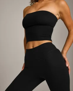 SoftMotion™ Bandeau Mid Vest with Built in Bra Shelf with Grey Logo