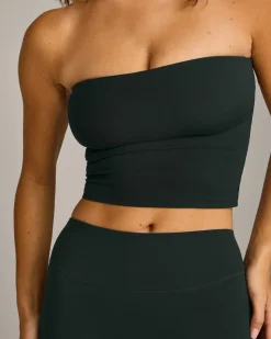 SoftMotion™ Bandeau Mid Vest with Built in Bra Shelf with Grey Logo