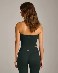 SoftMotion™ Bandeau Mid Vest with Built in Bra Shelf with Grey Logo