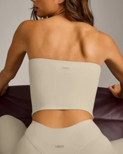 SoftMotion™ Bandeau Mid Vest with Built in Bra Shelf with Grey Logo