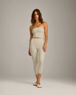 SoftMotion™ Bandeau Mid Vest with Built in Bra Shelf with Grey Logo