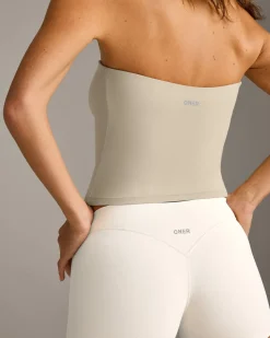 SoftMotion™ Bandeau Vest with Built in Bra Shelf with Grey Logo