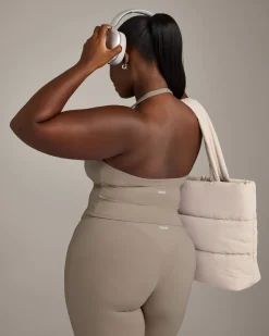 SoftMotion™ Halter Neck Mid Vest with Built in Bra Shelf with Grey Logo