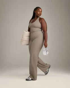 SoftMotion™ Halter Neck Mid Vest with Built in Bra Shelf with Grey Logo