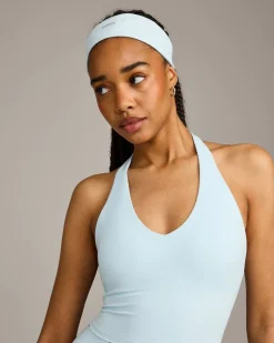 SoftMotion™ Halter Neck Mid Vest with Built in Bra Shelf with Grey Logo