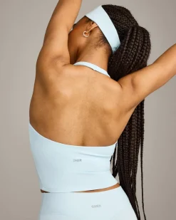 SoftMotion™ Halter Neck Mid Vest with Built in Bra Shelf with Grey Logo