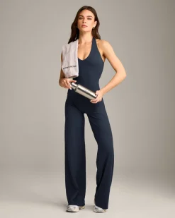 SoftMotion™ Halter Neck Vest with Built in Bra Shelf with Grey Logo