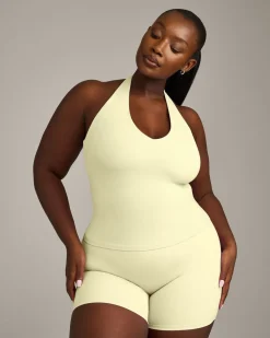 SoftMotion™ Halter Neck Vest with Built in Bra Shelf with Grey Logo