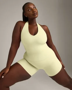 SoftMotion™ Halter Neck Vest with Built in Bra Shelf with Grey Logo