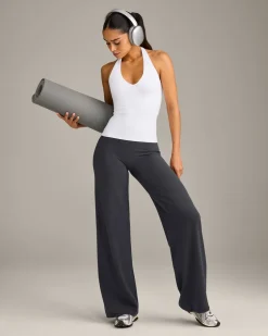 SoftMotion™ Halter Neck Vest with Built in Bra Shelf with Grey Logo