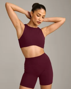 SoftMotion™ High Neck Sports Bra with Grey Logo