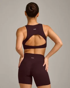 SoftMotion™ High Neck Sports Bra with Grey Logo