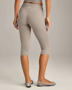 SoftMotion™ High Waisted Capri Leggings with White Logo