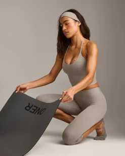 SoftMotion™ High Waisted Capri Leggings with White Logo