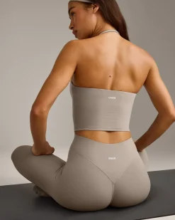 SoftMotion™ High Waisted Capri Leggings with White Logo
