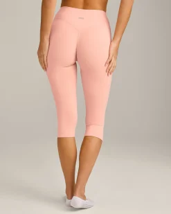 SoftMotion™ High Waisted Capri Leggings with Grey Logo