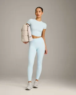 SoftMotion™ High Waisted Leggings with Grey Logo