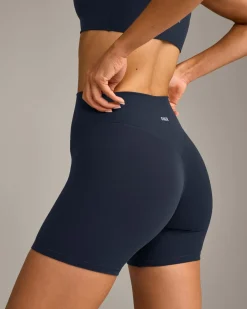 SoftMotion™ High Waisted Shorts 6" with Grey Logo