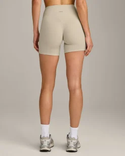 SoftMotion™ High Waisted Shorts 6" with Grey Logo
