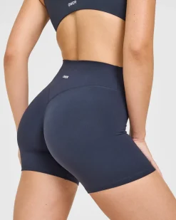 SoftMotion™ High Waisted Shorts 6" with White Logo