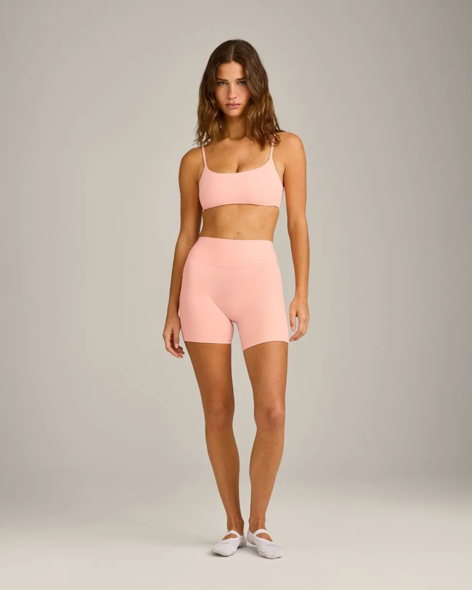SoftMotion™ High Waisted Shorts 6" with Grey Logo