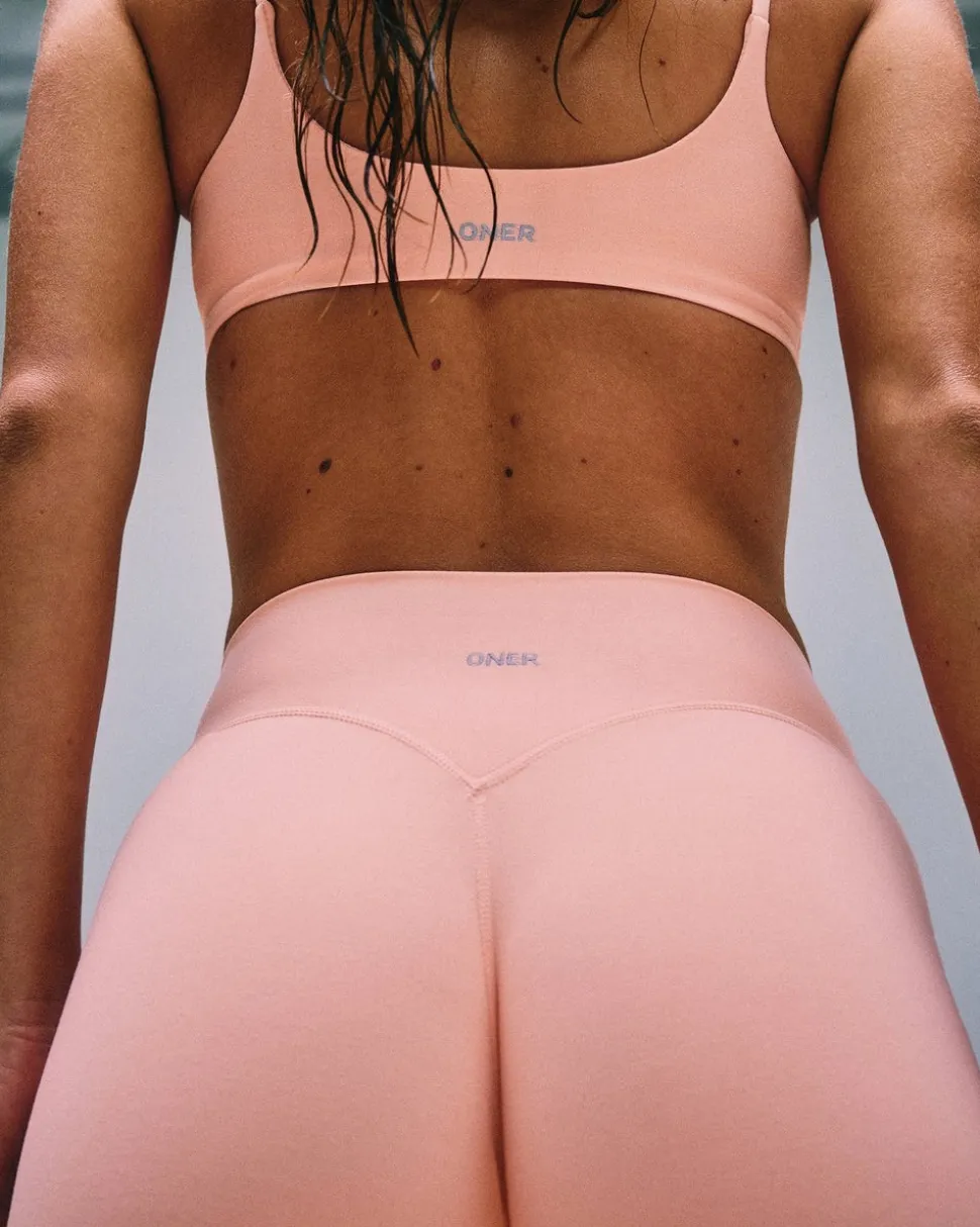 SoftMotion™ High Waisted Shorts 6" with Grey Logo
