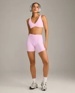 SoftMotion™ High Waisted Shorts 6" with Grey Logo