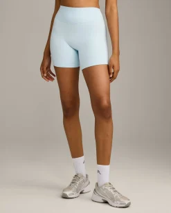 SoftMotion™ High Waisted Shorts 6" with Grey Logo