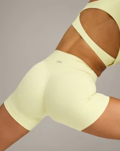 SoftMotion™ High Waisted Shorts 6" with Grey Logo