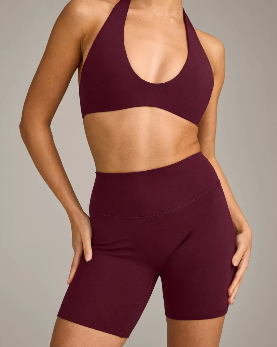 SoftMotion™ High Waisted Shorts 6" with Grey Logo