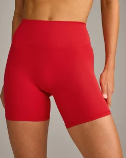 SoftMotion™ High Waisted Shorts 6" with Grey Logo