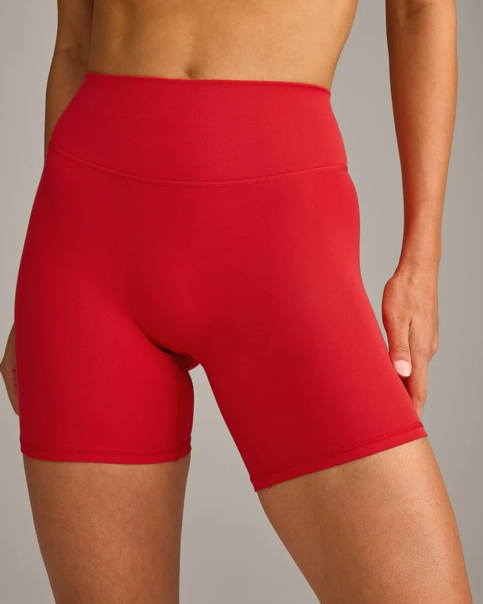SoftMotion™ High Waisted Shorts 6" with Grey Logo