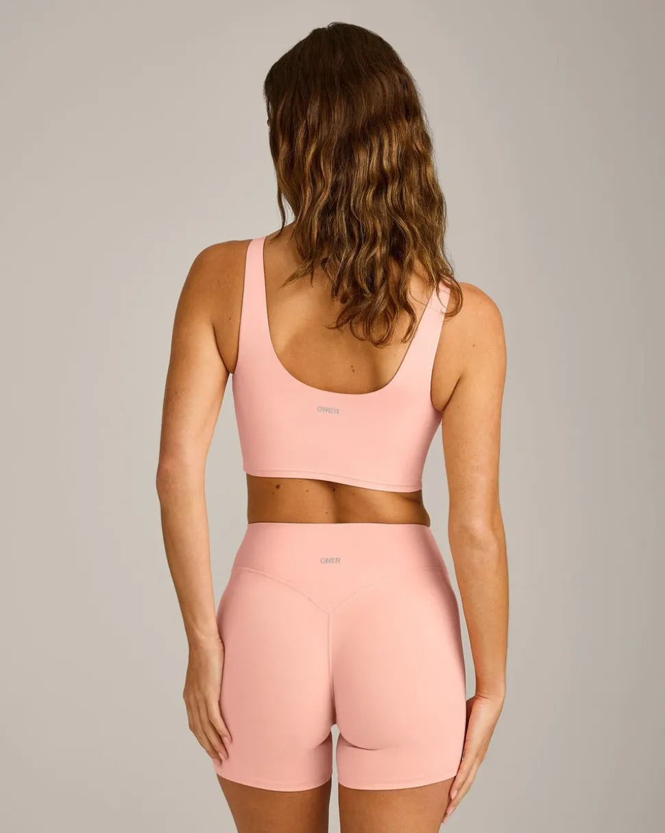 SoftMotion™ Longline Sports Bra with Grey Logo