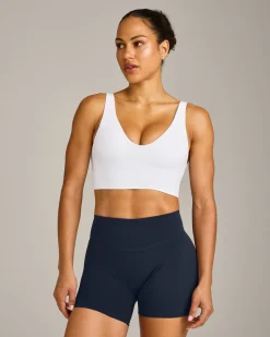 SoftMotion™ Longline Sports Bra with Grey Logo