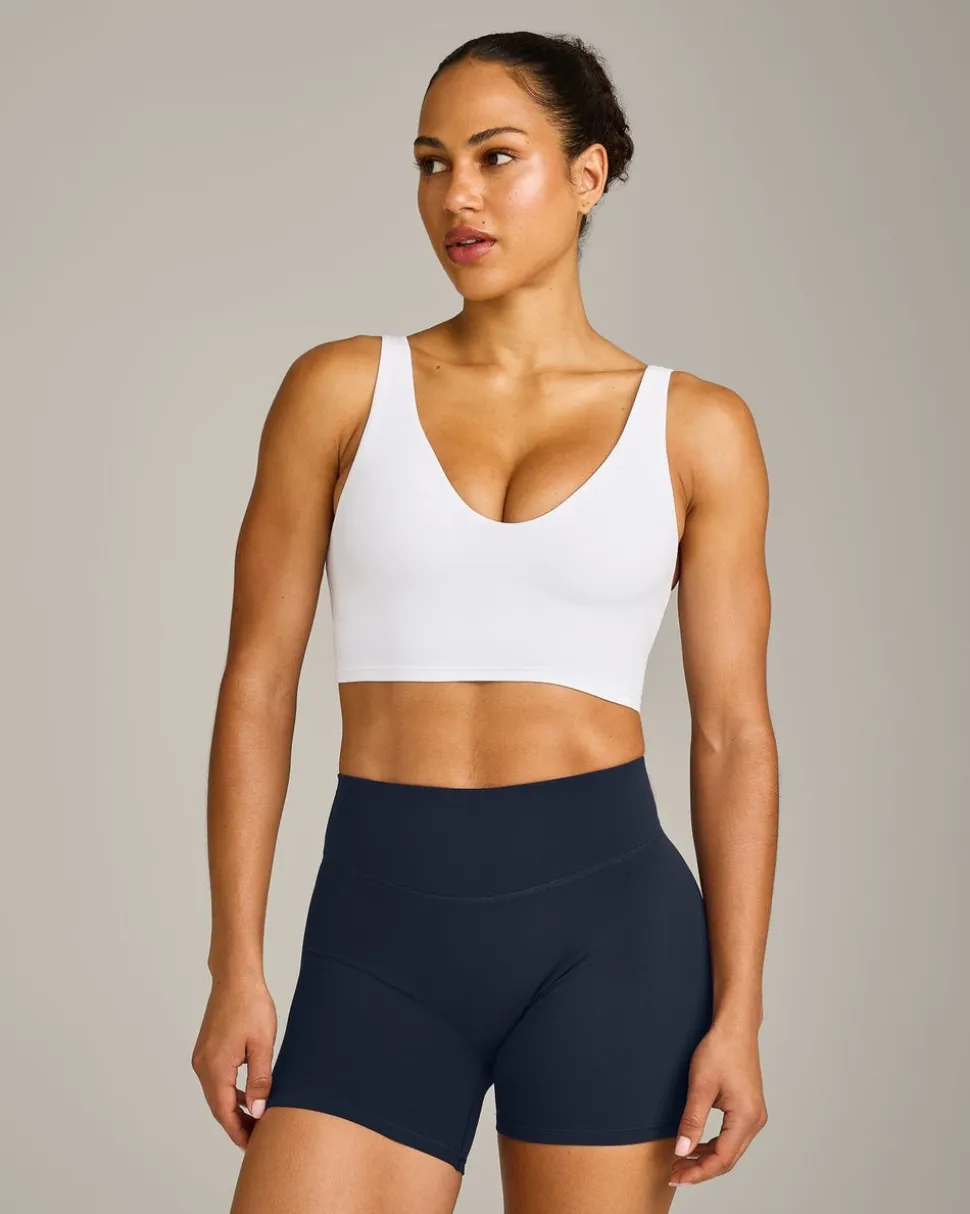SoftMotion™ Longline Sports Bra with Grey Logo