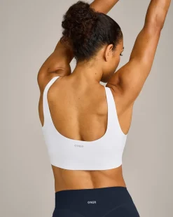 SoftMotion™ Longline Sports Bra with Grey Logo