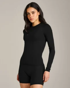 SoftMotion™ Long Sleeve Top with Grey Logo