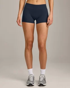 SoftMotion™ Mid Rise Shorts 4" with Grey Logo
