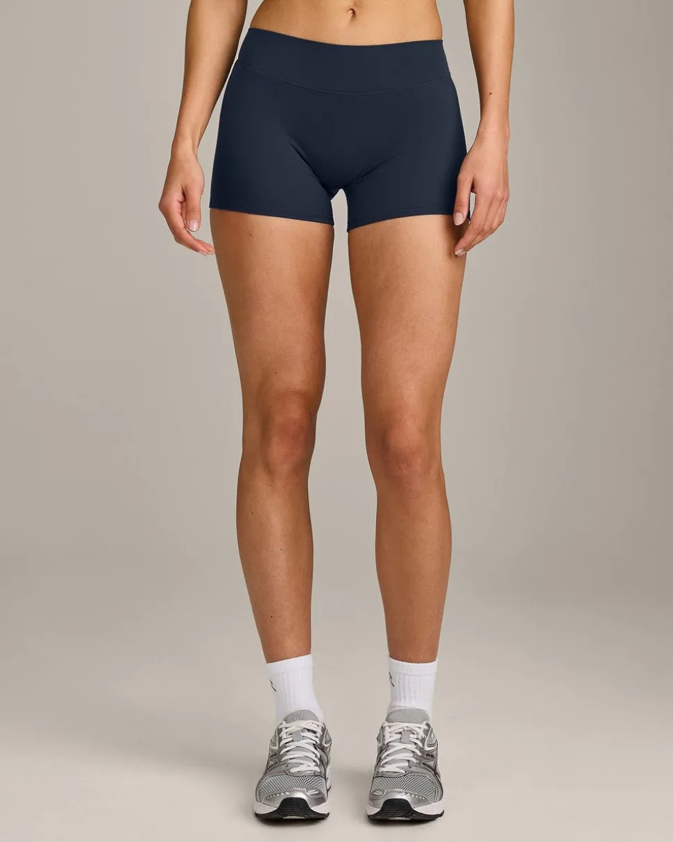 SoftMotion™ Mid Rise Shorts 4" with Grey Logo