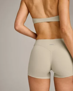 SoftMotion™ Mid Rise Shorts 4" with Grey Logo