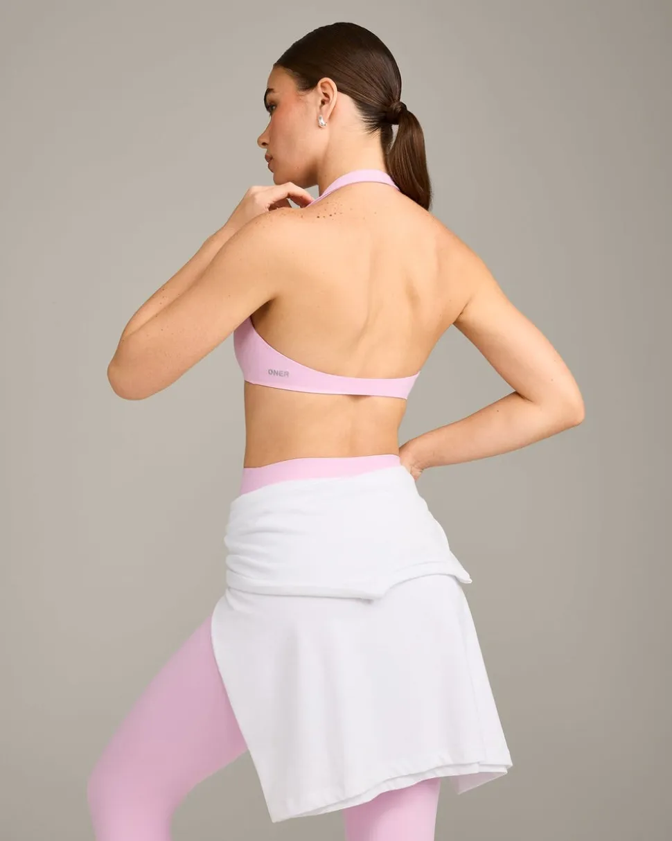 SoftMotion™ Minimal Halter Neck Bralette with Grey Logo